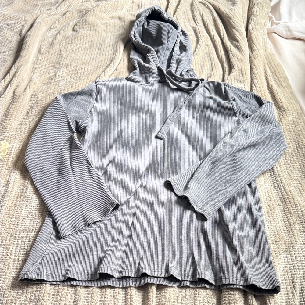 Gray Hooded  Men’s Top